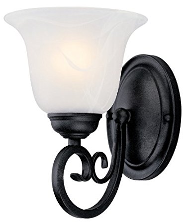 Hardware House 544858 Tuscany 6-1/4-Inch by 8-3/4-Inch Bath/Wall Lighting Fixture Textured Black