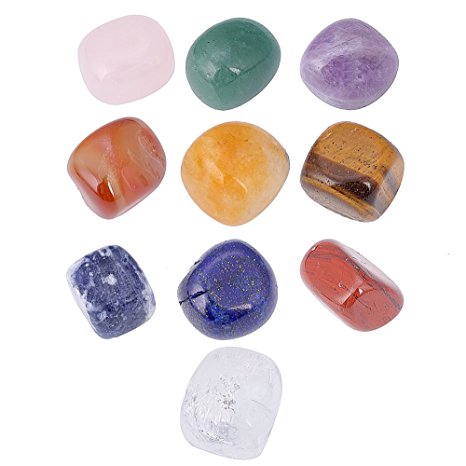 Bingcute Crystal Healing 7Pcs   3Pcs Mixed Chakra Gemstone Palm Stone Reiki Balancing