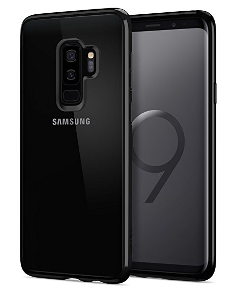 Spigen Ultra Hybrid Galaxy S9 Plus Case with Air Cushion Technology and Clear Hybrid Drop Protection for Samsung Galaxy S9 Plus (2018) - Midnight Black