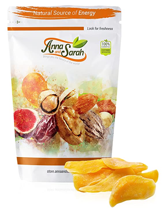 Anna and Sarah Unsulfured Low Sugar Dried Mango Slices in Resealable Bag, 2 Lbs