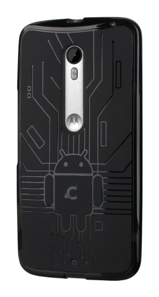 Moto X Pure Case, Cruzerlite Bugdroid Circuit Case Compatible for Motorola Moto X Pure - Retail Packaging - Black