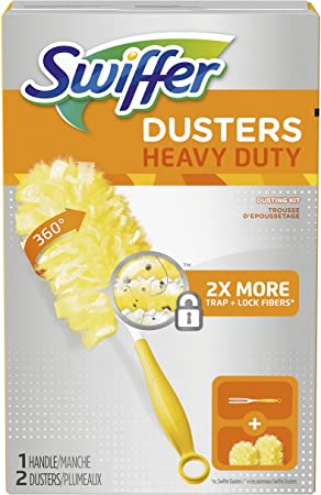Procter & Gamble Swiffer, 360 Starter Kit, Includes 1 Handle & 2 Dusters, Yellow