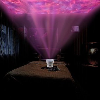 [8 Brightness Modes] Ocean Wave Projector Lamp with Music Player Atmosphere LED Night Light Projector For Kids (Multicolor)