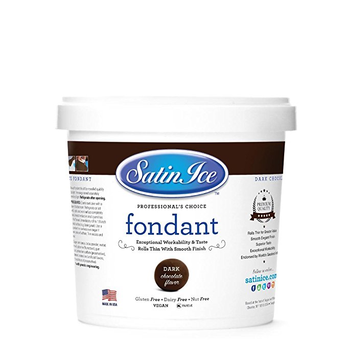 Satin Ice Rolled Fondant - Dark/Chocolate - 2 lb