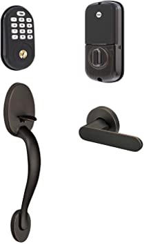 Yale Assure Lock Keypad with Jamestown Handleset in Bronze