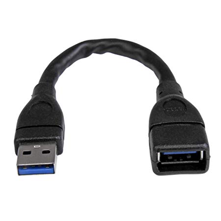 StarTech.com USB3EXT6INBK 6" USB 3.0 Extension Cable - M/F - Black