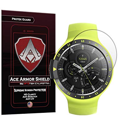 Ace Armor Shield TicWatch S and E Screen Protector (6-Pack), Ticwatch Sport / Express Full Coverage Screen Protector for Clear Anti-Bubble Film