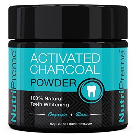Activated Charcoal Natural Teeth Whitening Powder - ★ 100% MONEY BACK GUARANTEE - Whiter Teeth or it's FREE! ★ By NutriPreme