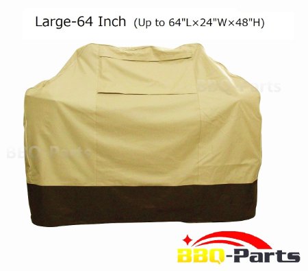 BBQ-PARTS Barbecue Grill Cover for Weber, Charmglow, Brinkmann, Jennair, Uniflame, Lowes, and Other Model Grills (Medium,Large,X-Large,XX-Large) (64")