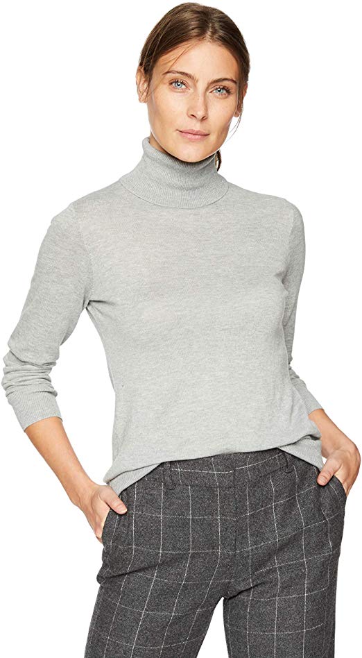 Chaps Women's Long Sleeve Turtle Neck Cotton-Sweater