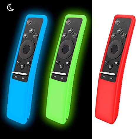 3 Pack Silicone Protective Case for Samsung Smart TV Remote Control BN59 Series Anti-Lost Shockproof Glowing Samsung tv Remote Cover Case Skin Sleeve Protector for Samsung Smart 4K Ultra HDTV Remote