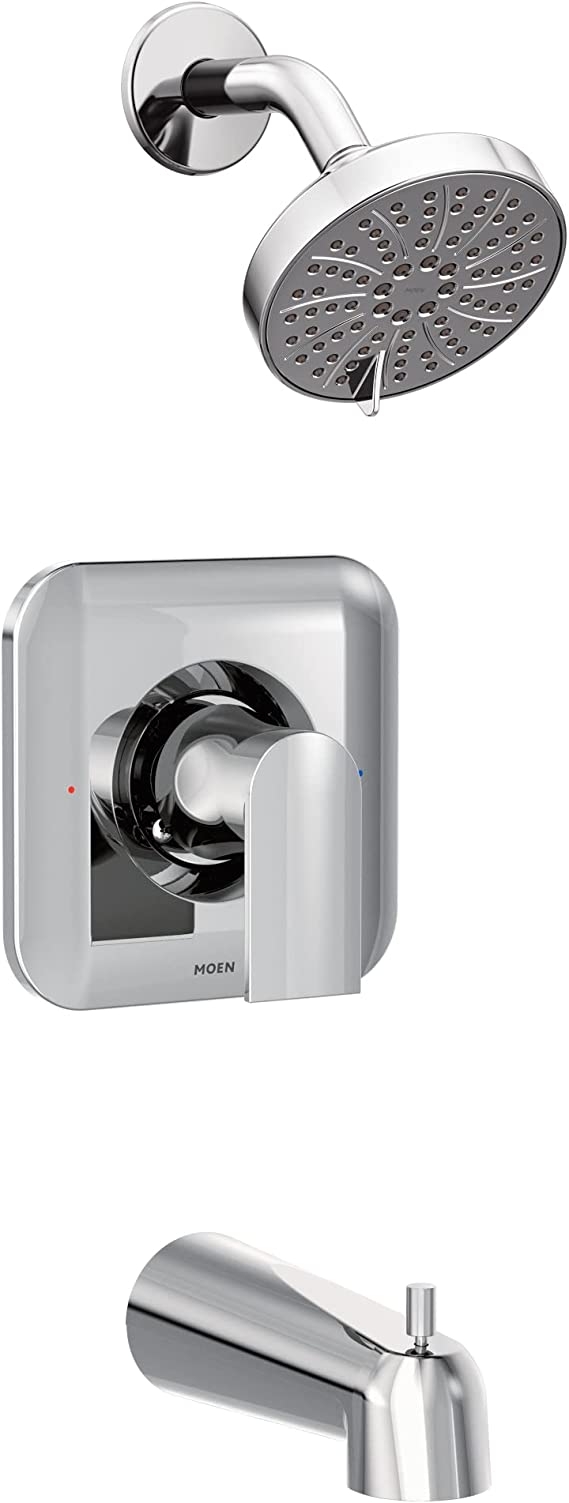 Moen Genta LX Chrome Posi-Temp Pressure Balancing Eco-Performance Modern Tub and Shower Trim Valve Required, T2473EP