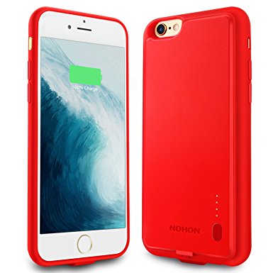 Nohon iPhone 6S Plus/ 6 Plus Battery Case, Portable Charging Case for iPhone 6  6S  (5.5inch) with 2800 mAh Charger Case (Red)