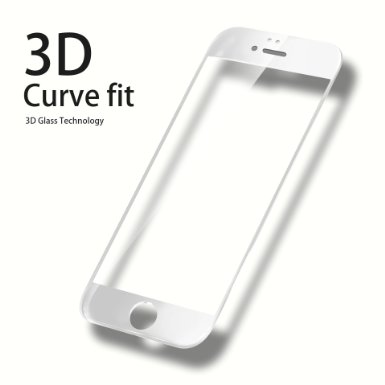DampP 3D Original curve fit series iPhone 6S Plus  iPhone 6 Plus full coverage tempered glass screen protectorbackside screen protector pure glass 3D curve polishing technology White11