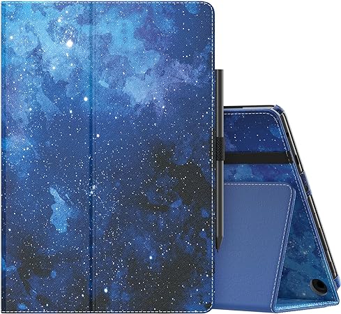 MoKo Case for All-New Kindle Fire HD 10 & 10 Plus Tablet (13th/11th Generation, 2023/2021 Release) 10.1" - Slim Folding Stand Cover with Auto Wake/Sleep, Blue Starry Sky