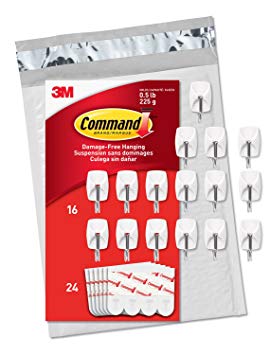 Command Small Wire Hooks, 16 Piece, 24 Strips (GP067-16NA) - Easy to Open Packaging