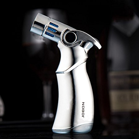 Jobon Quad Jet Straight Flame Butane Spray Torch Cigar Lighter ZB-659 one second to cool itself down