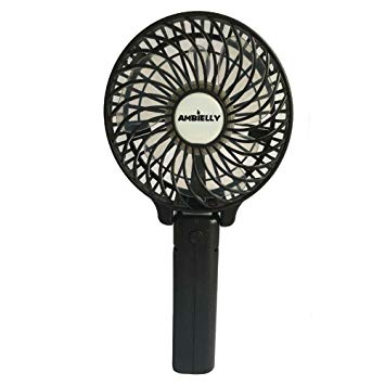 Fomei Fomei-jk99 Rechargeable Portable Handheld Mini Foldable Operated Cooling Fan Electric Personal Fanswith 18650 Battery for Home and Travel(Handfan, Black 1)