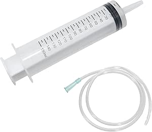 150ml Large Syringe ,Plastic Syringe with 40 Inches Plastic Tubing for Scientific Labs,Liquid,Plant Irrigation,Perfumes,Inks,Feeding Pets