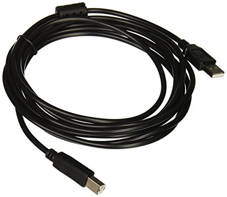 Importer520 Black 10 ft Hi-Speed USB 2.0 Printer Scanner Cable Type A Male to Type B Male For HP, Canon, Lexmark, Epson, Dell