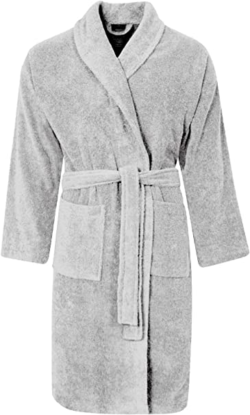 Adore Home Mens and Ladies 100% Cotton Terry Toweling Shawl Collar Red Bathrobe Dressing Gown Bath Robe