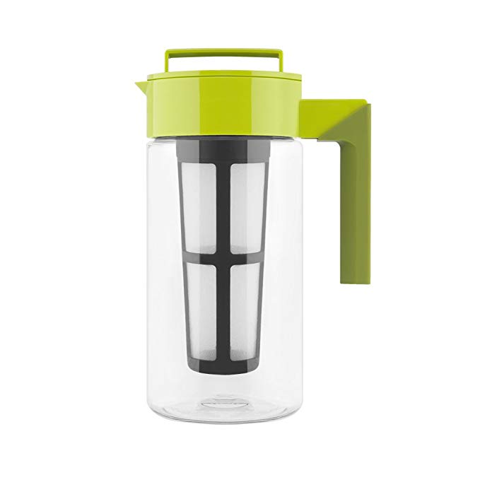 Takeya Iced Tea Maker with Patented Flash Chill Technology, Made in USA, 2 Quart, Avocado