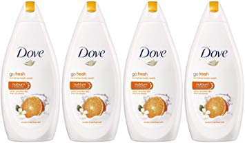 Dove Go Fresh Body Wash, Revitalize, Mandarin & Tiare Flower Scent, 16.9 Ounce / 500 Ml (Pack of 4) International Version