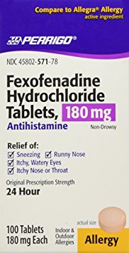 Fexofenadine HCl 180mg 100ct. *Compare to Allegra*