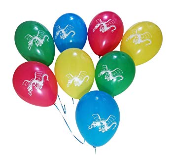 Dragon Party Balloons – Blue, Red, Green, Yellow – 25 Pack