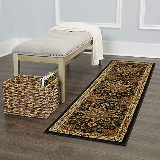 Home Dynamix 8083-450 Royalty Ursa Traditional Runner Area Rug 1'9"x7'2", Oriental Black