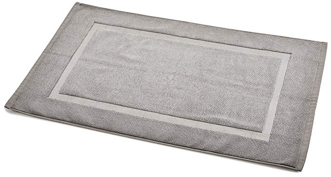 AmazonBasics Banded Bath Mat, 20 x 31 inch, Grey, 4-Pack