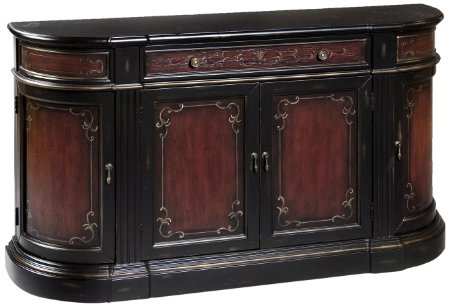 Pulaski Sandy Credenza, 63 by 15 by 36-Inch, Red/Brown