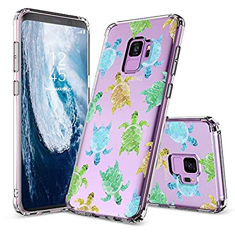 MOSNOVO Galaxy S9 Case, Sea Turtle Pattern Clear Design Printed Transparent Plastic Hard Back Case with TPU Bumper Protective Case Cover for Samsung Galaxy S9