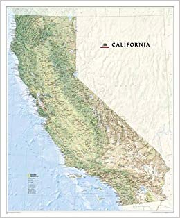 National Geographic: California Wall Map - Laminated (33.5 x 40.5 inches) (National Geographic Reference Map)