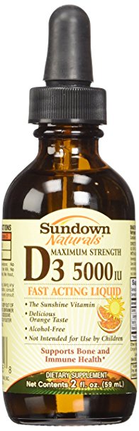 Vitamin D3 Liquid 5000iu Sundown,orange Flavor, Size: 2oz