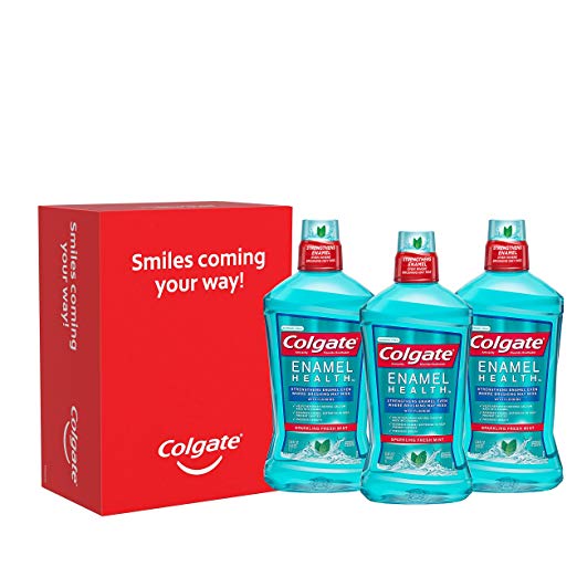 Colgate Enamel Health Mouthwash, Fresh Mint - 1L, 33.8 fluid ounce (3 pack)