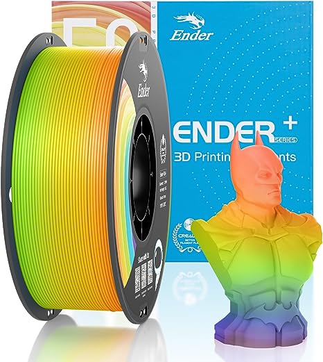 Official Creality PLA Filament Pro Rainbow, 1.75mm 3D Printer Filament, Ender PLA   (Plus) Printing Filament, 1kg Spool (2.2lbs), Dimensional Accuracy ±0.02mm. Fit Most 3D Printers