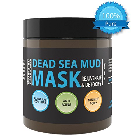 Derma-nu Miracle Skin Remedies Pure Dead Sea Mud Mask for Face - Rejuvenating & Detoxifying - Pore Cleansing Anti Aging Natural Face Mask, For Women and Men - No Fillers or Additives 400g 14.11fl oz