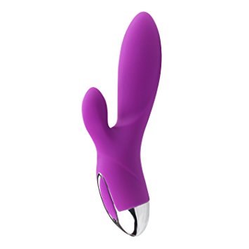 7 Frequency Silicone G-Spot Vibrating Vibrator for Women，Double Vibrant Adult Sex Toys Clitoris Stimulators with USB Cable (Purple) (Purple)