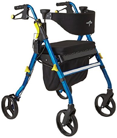 Medline MDS86845BM Empower Rollator, Blue