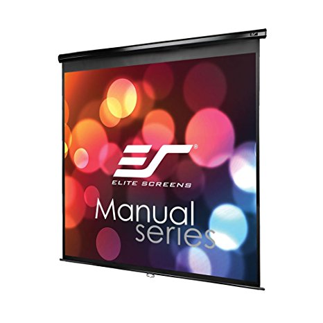 Elite Screens Manual, 85-inch 1:1, Pull Down Projection Manual Projector Screen with Auto Lock, M85UWS1