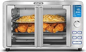 Gourmia 9-Slice Digital Air Fryer Oven with 14 One-Touch Cooking Functions and Auto French Doors