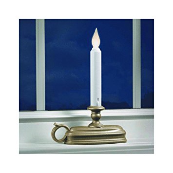 Battery Operated LED Window Candle with Sensor (Pewter) FPC1525P