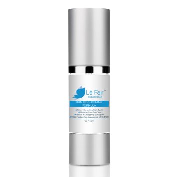 Skin Brightening Formula Le Fair Whitening and Lightening Serum - Aids in Correcting Dark Spots - Helps to Even Skin Tone - Repairs Sun Damage Age Spots Redness and Wrinkles - Anti-Wrinkle Anti-Aging