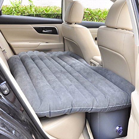 Kihika Car Travel Air Bed PVC Inflatable Mattress Pillow Camping Universal SUV Back Seat Couch With Repair bag Compression Sacks