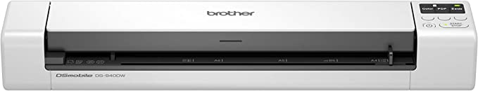 Brother DS-940DW Scanner Mobile | A4 | Recto - Verso | WiFi | Batterie Intégrée | 15 ppm | Couleur | Noir/Blanc | Scan to USB