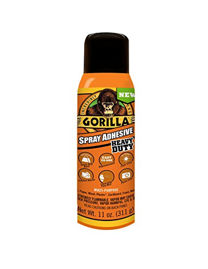 Gorilla 6314407 Spray Adhesive 11oz, Clear