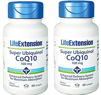 Life Extension Super Ubiquinol Coq10 100 Mg, 60 Count X 2