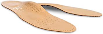 Tacco Deluxe, Orthotic Shoe Insoles Inserts, Premium Leather Footbed with Arch Support for Flat Feet, Metatarsal Pain, Plantar Fasciitis, Arch Pain, (43 EUR/US M10)