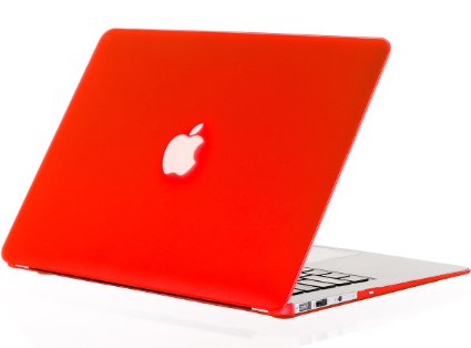 Kuzy - AIR 13-inch RED Rubberized Hard Case for MacBook Air 13.3" (A1466 & A1369) (NEWEST VERSION) Shell Cover - Red